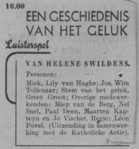 Datum uitzending: zondag 22-06-1947.