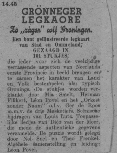 Datum uitzending: zondag 11-05-1947.