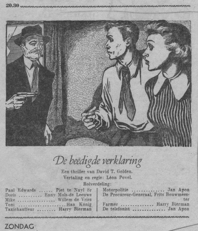 Datum uitzending: zondag 01-04-1951.