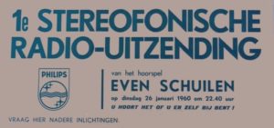 Promotie voor het eerste stereofonische hoorspel.