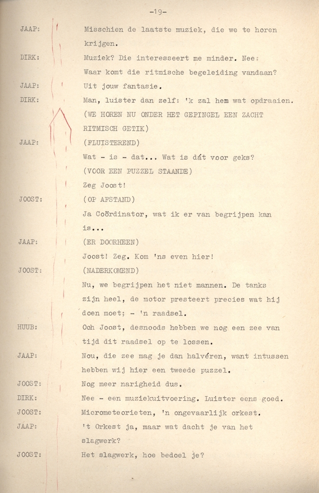 Originele script vierde deel Testbemanning.