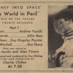 Aankondiging bij The world in Peril d.d. 26-09-1955